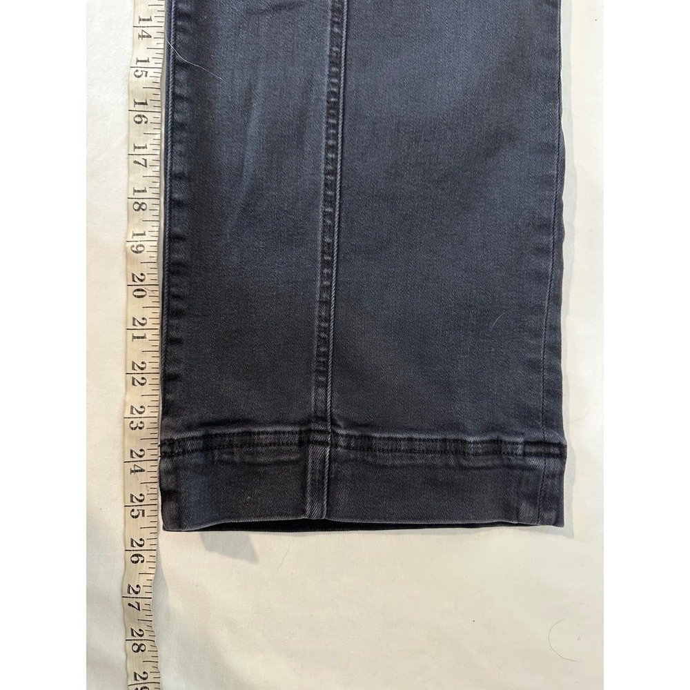 Pilcro Anthropologie High Rise Wide Leg Seam Front Jeans Pants Faded Black 27 - Picture 7 of 10